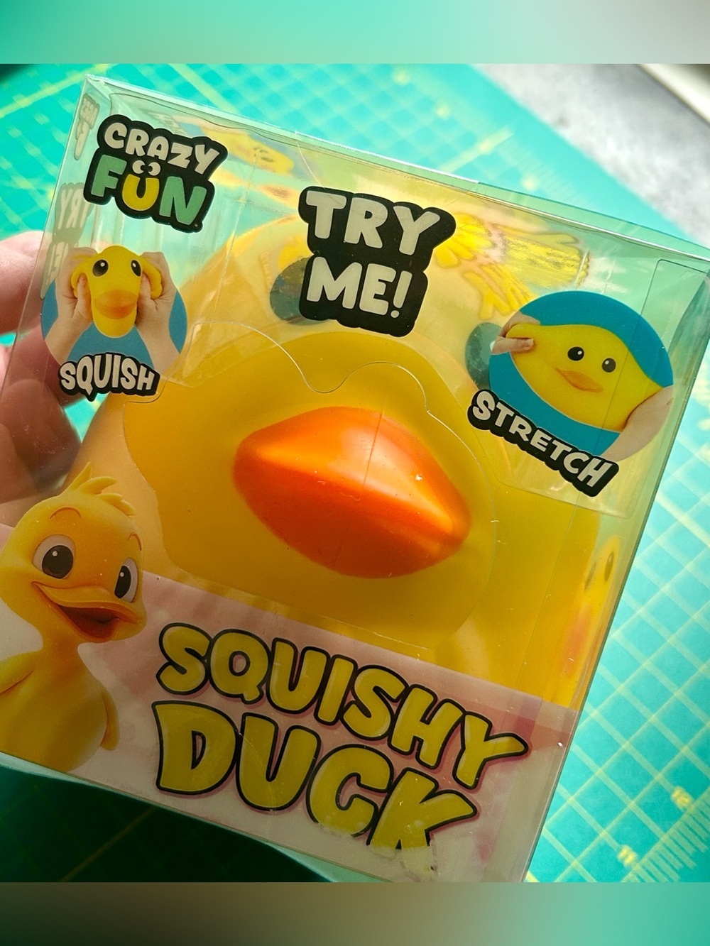 Crazy Fun Jumbo Squishy Duck Squeeze Stretch Toy Yellow Orange Sensory RMS